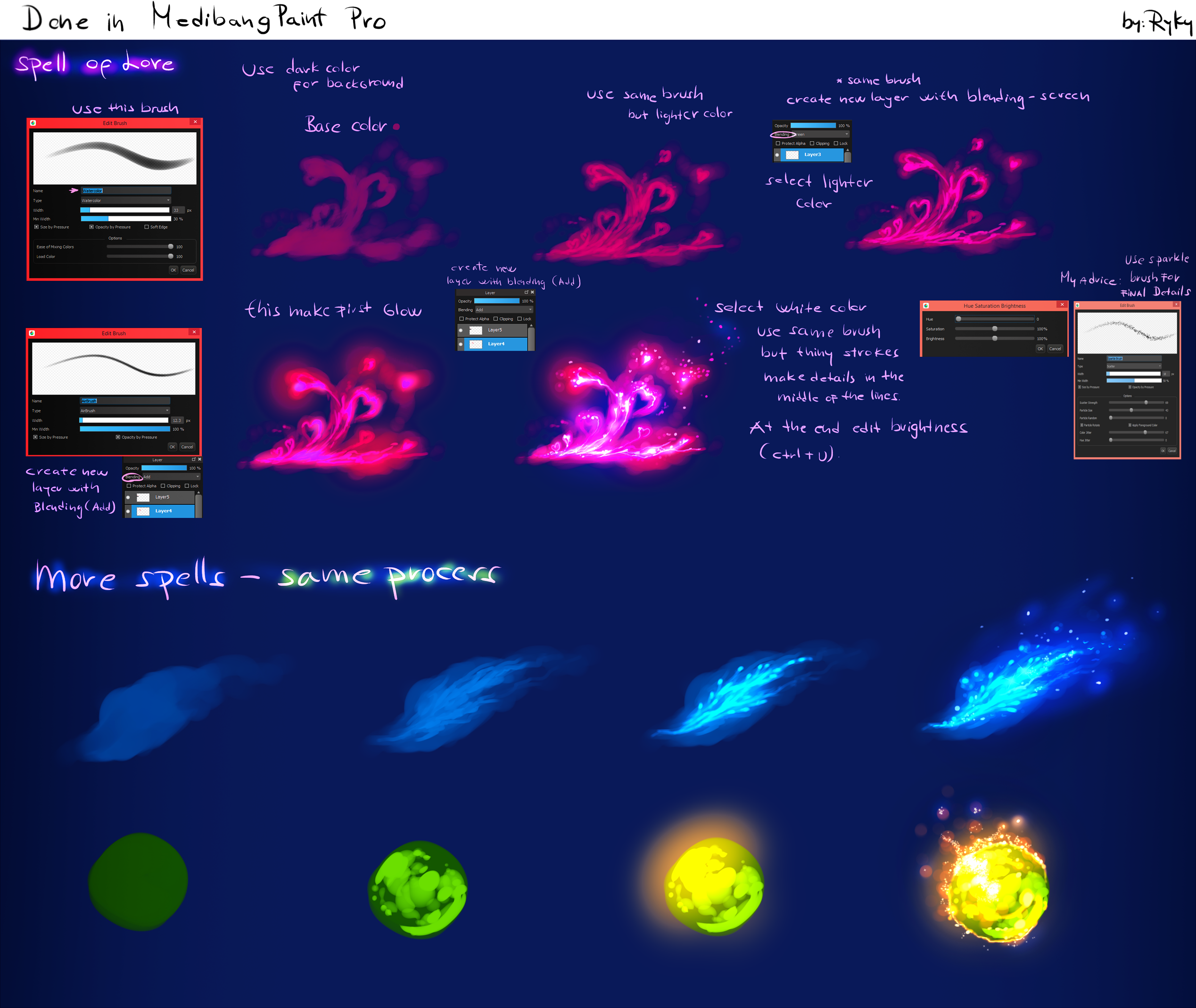 Ryky's Spell Effect Tutorial | MediBang Paint