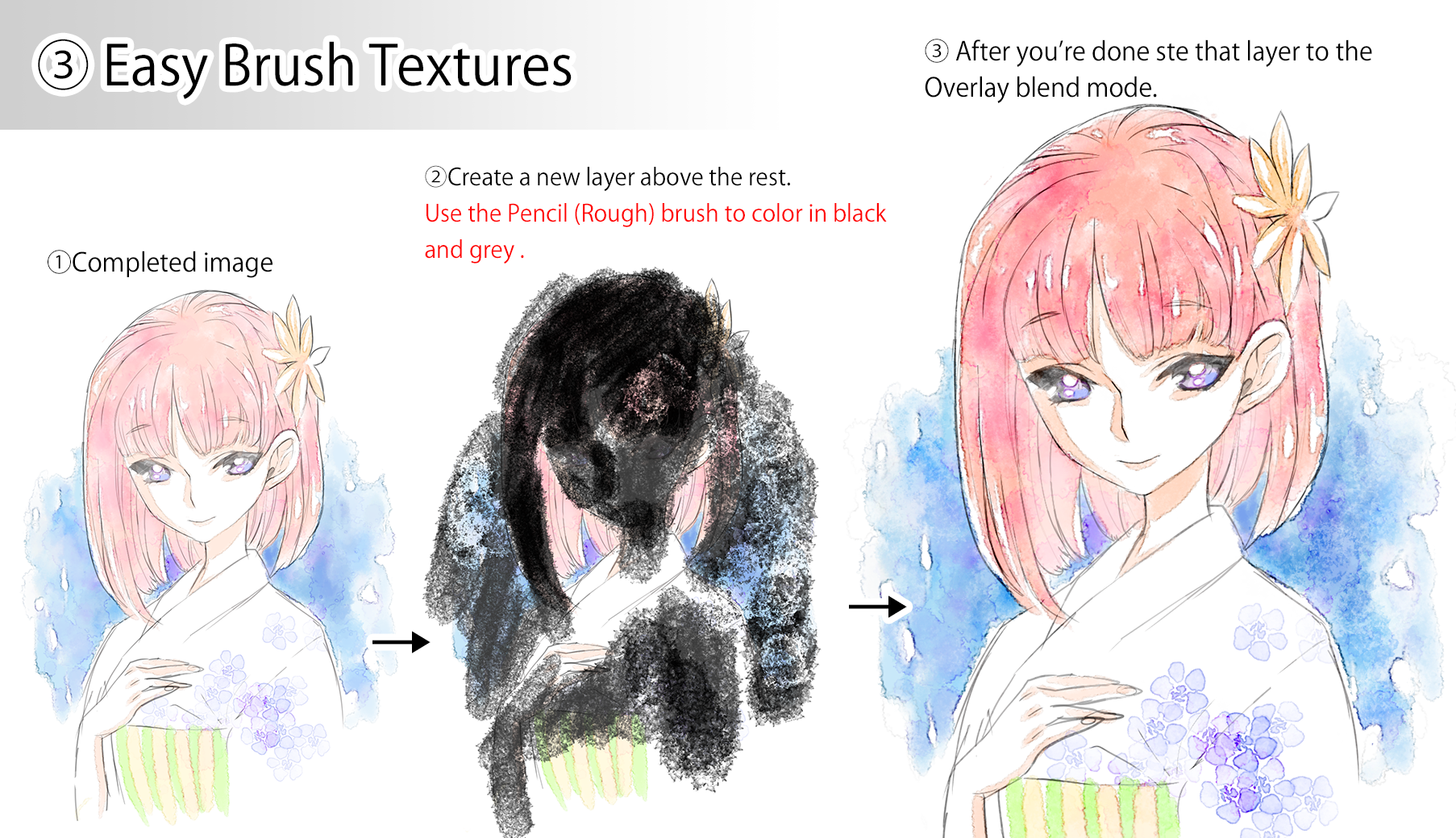 Color hair with the watercolor brush!  MediBang Paint - the free digital  painting and manga creation software