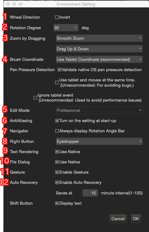 medibang paint pro brush settings