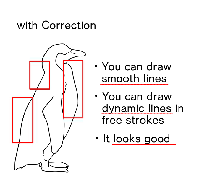 Use Correction to draw beautiful lines!