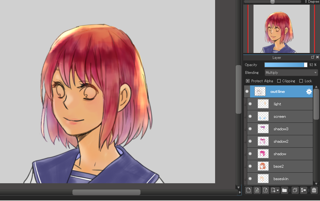 Color hair with the watercolor brush!  MediBang Paint - the free digital  painting and manga creation software
