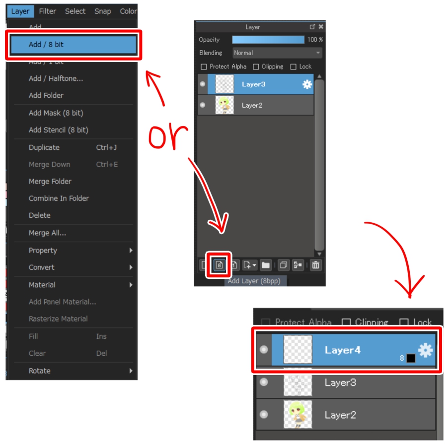 how to color layers in ms paint