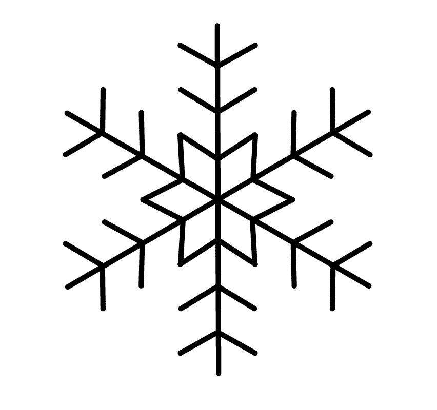 Simple snowflake coloring page | Free Printable Coloring Pages