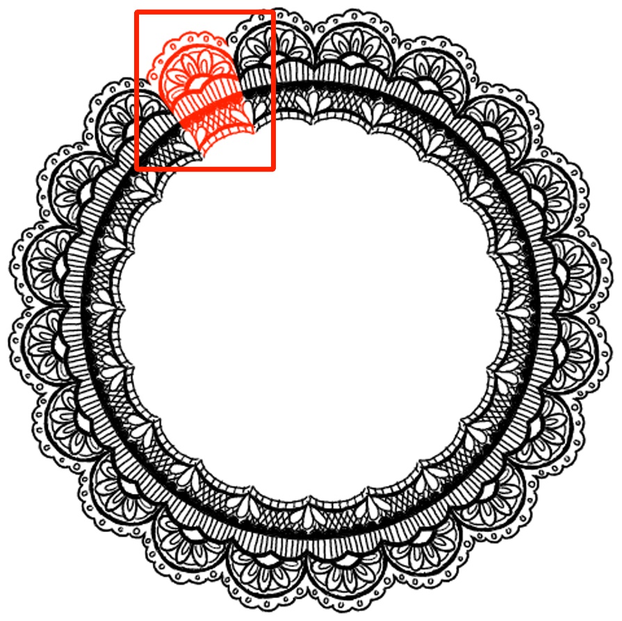 simple lace drawing pattern