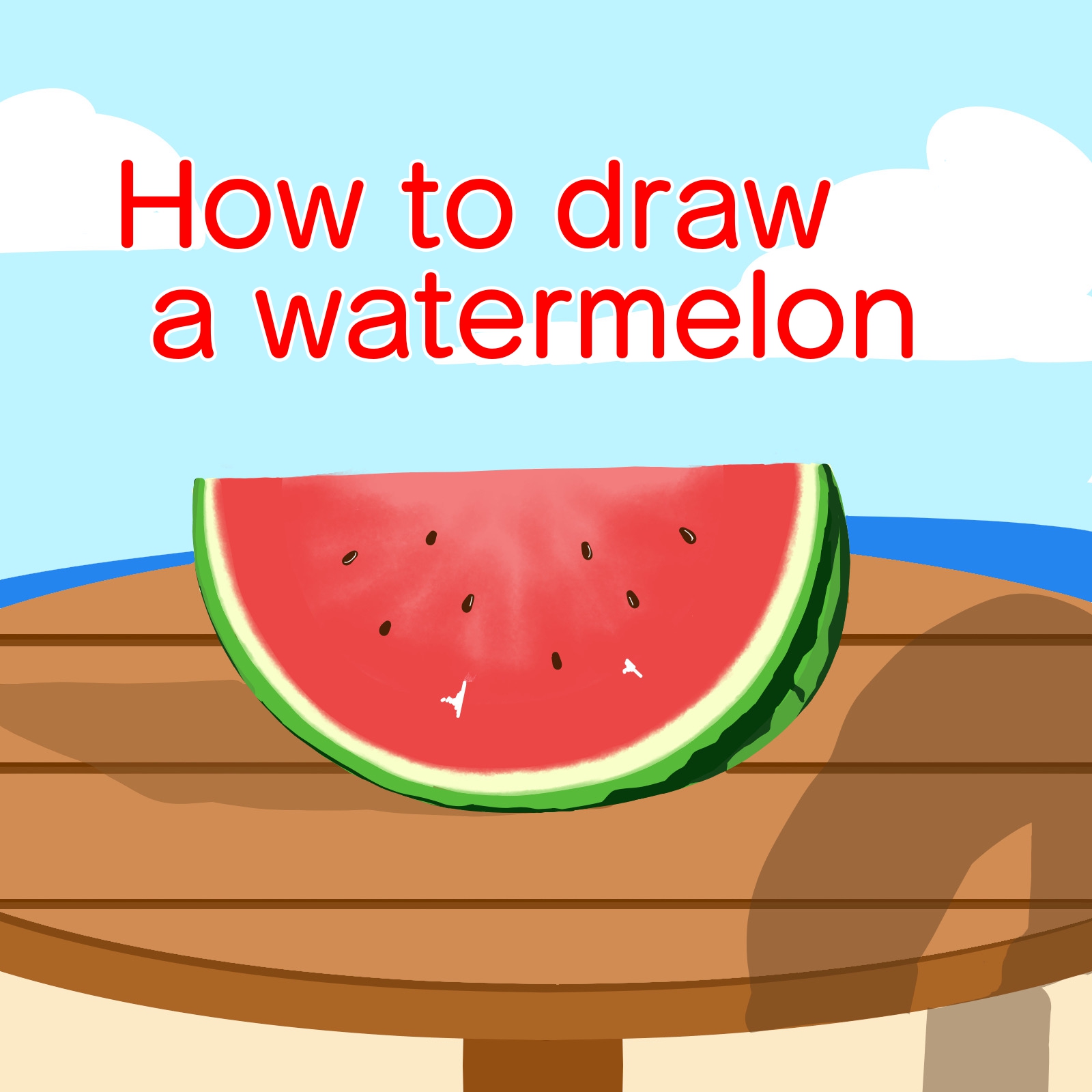 How to draw a watermelon MediBang Paint