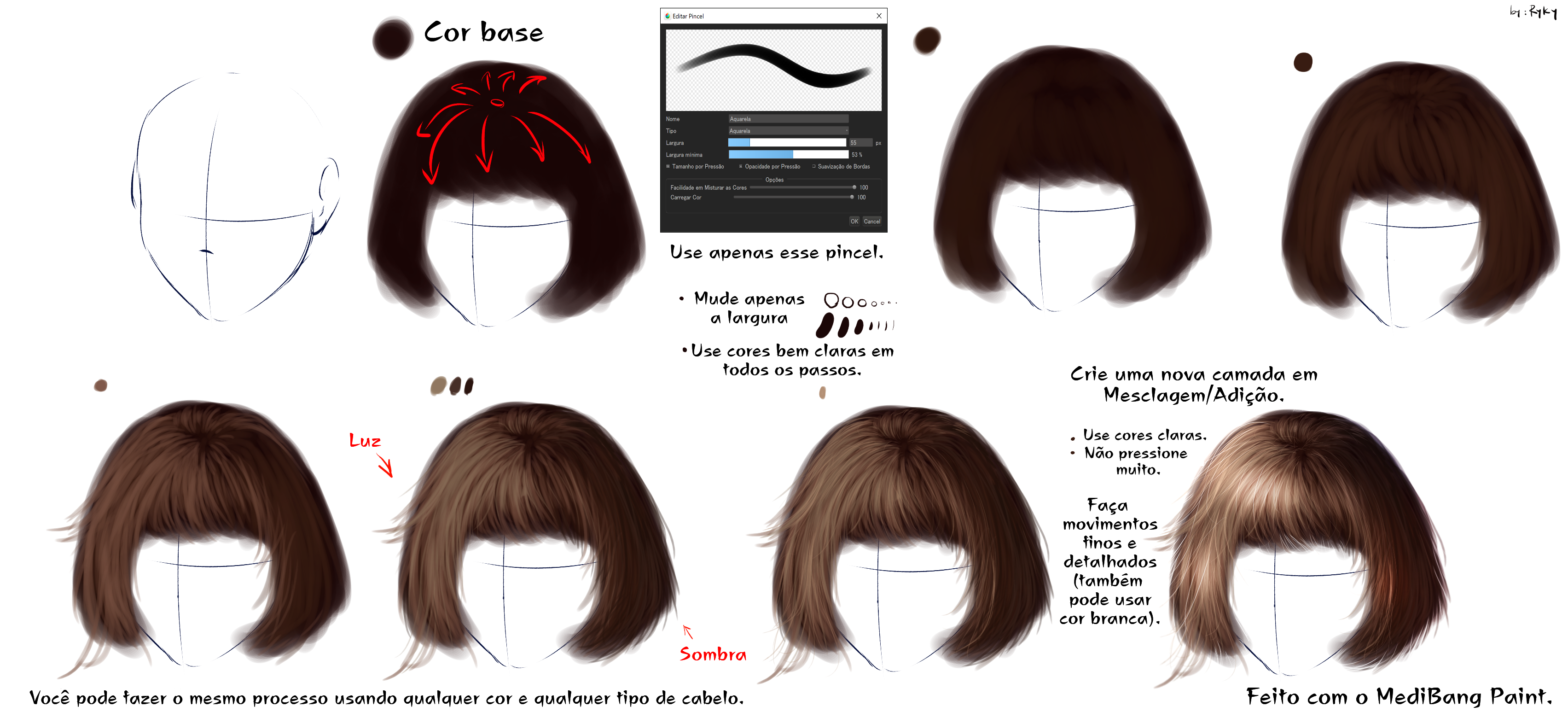 Como Desenhar Cabelos (Passo a Passo)  Cabelo desenho, Desenho realista,  Tutorial para desenhar cabelo