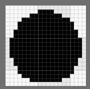 Small circle with aliasing