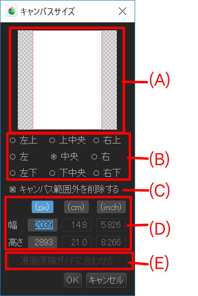 Canvas Size Window