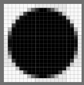 Pequeño círculo con anti-aliasing (suavizado)