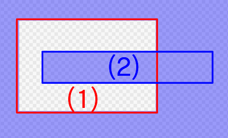 Ao selecionar a área de seleção de (2) mantendo a Ctrl pressionada para a área de seleção de (1)