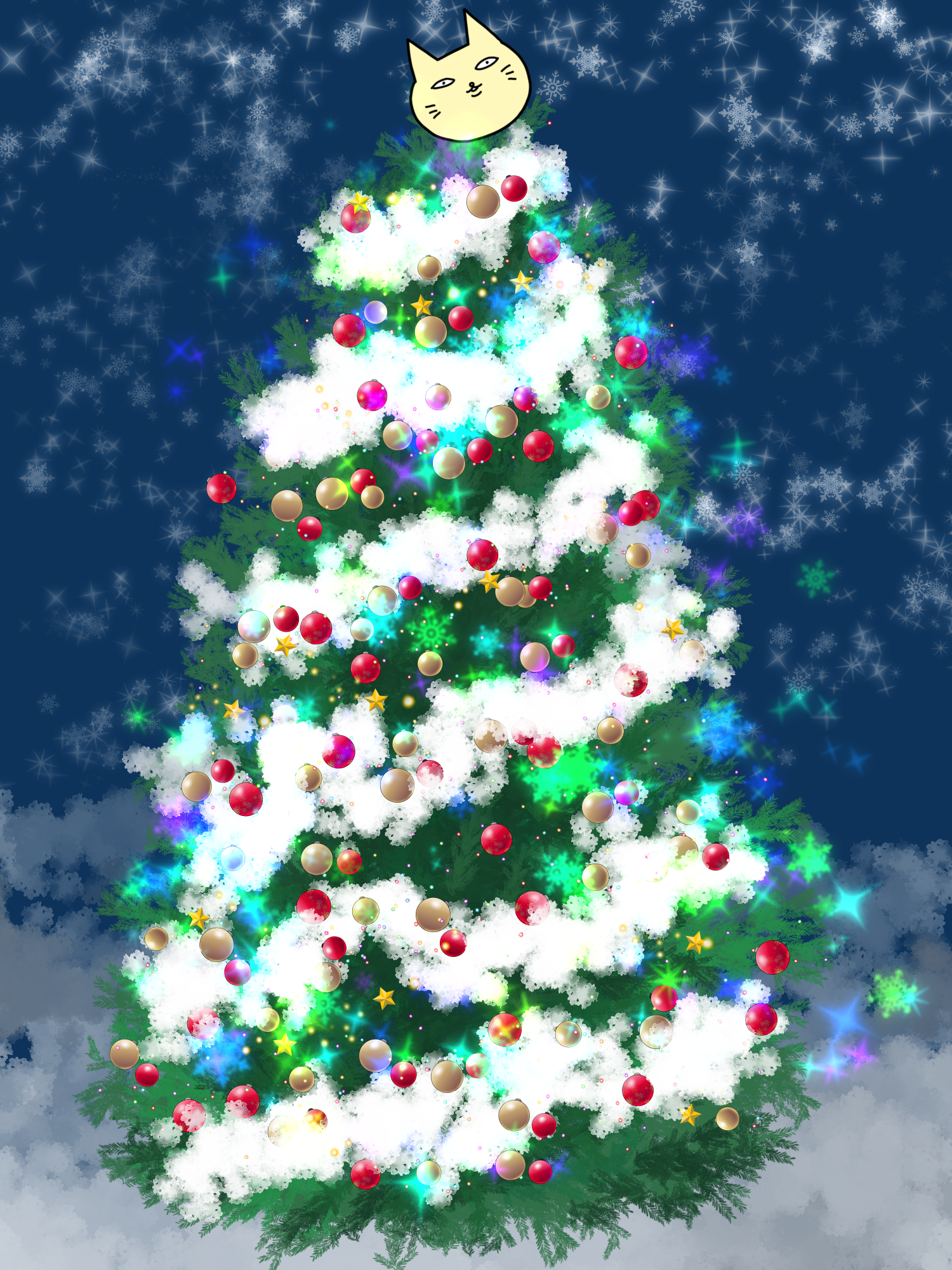 クリスマスツリーを描いてみた メディバンペイント Medibang Paint