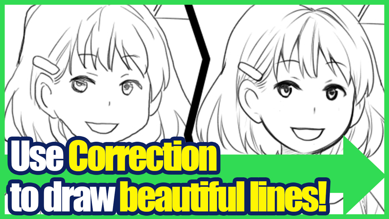 Use Correction to draw beautiful lines!  MediBang Paint - the free digital  painting and manga creation software