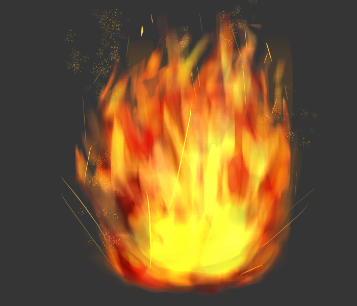 レイヤーブレンドを駆使して炎エフェクトを描いてみよう メディバンペイント Medibang Paint