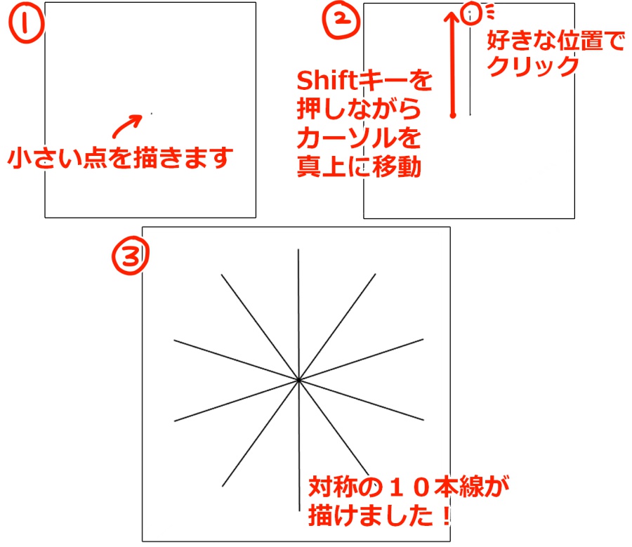 回転対称ペンを使った花の描き方 メディバンペイント Medibang Paint