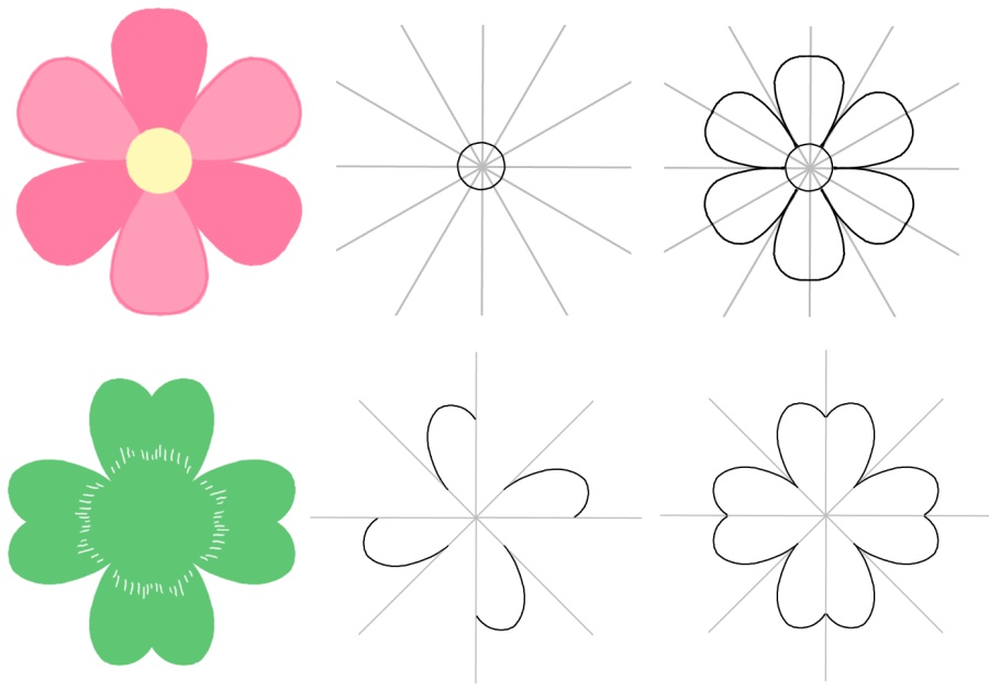 回転対称ペンを使った花の描き方 Medibang Paint 無料のイラスト マンガ制作ツール