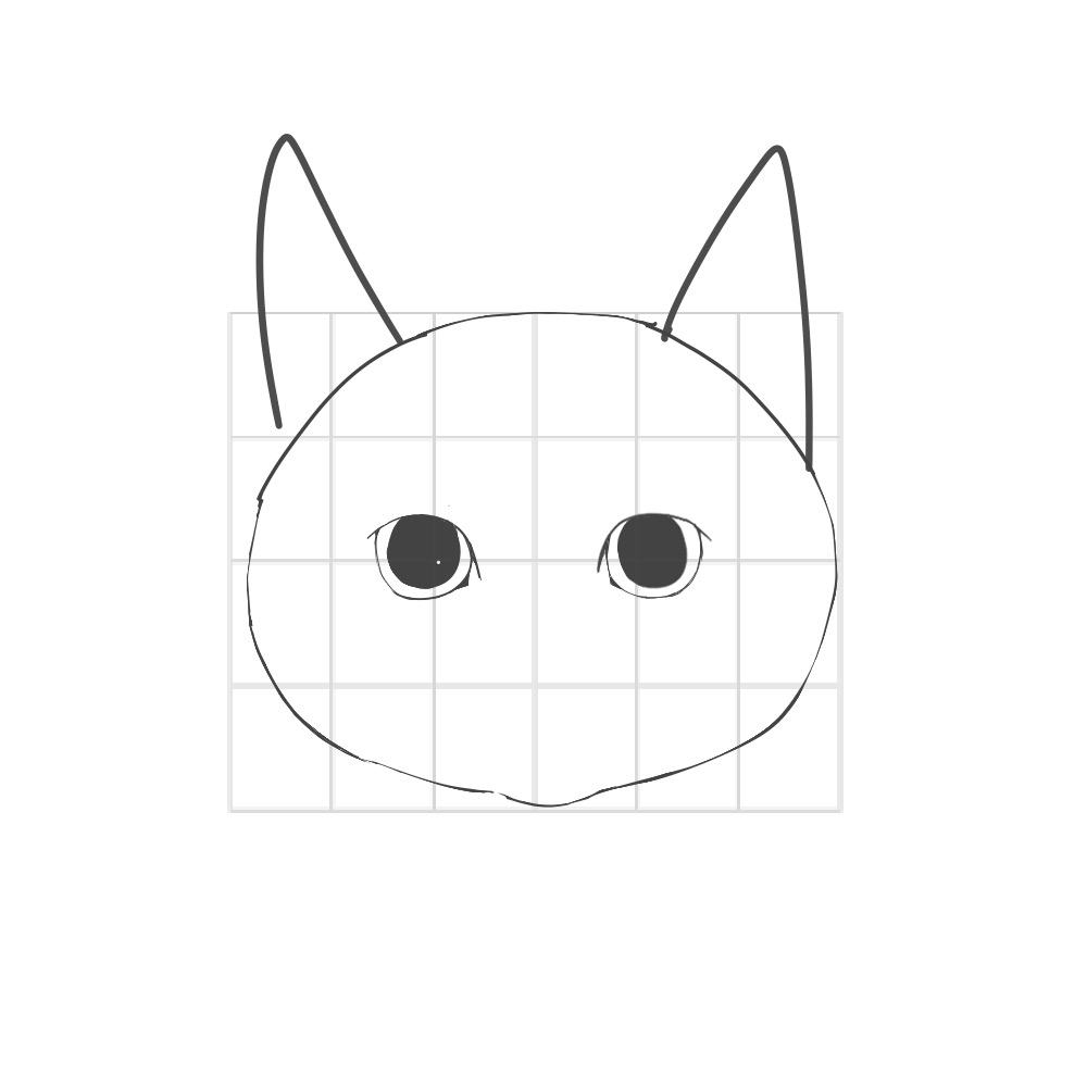Cómo dibujar un gato (1) Cara básica | MediBang Paint - the free digital  painting and manga creation software