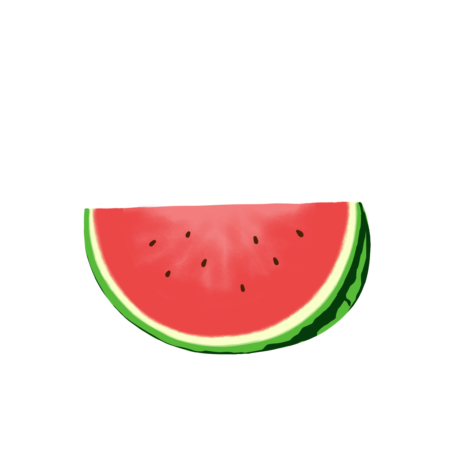 Fruits and Berries Drawings] How to draw a Watermelon - EASY TO DRAW  EVERYTHING