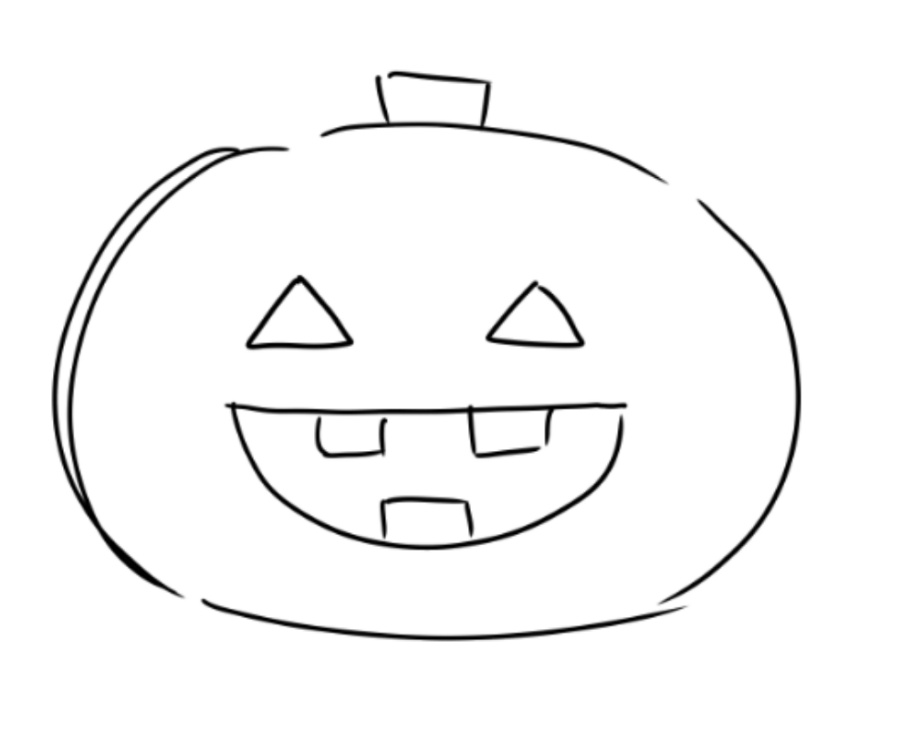 Boceto de una calabaza de Halloween