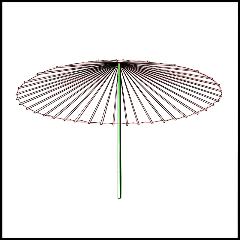集中線定規で和傘を描こう メディバンペイント Medibang Paint