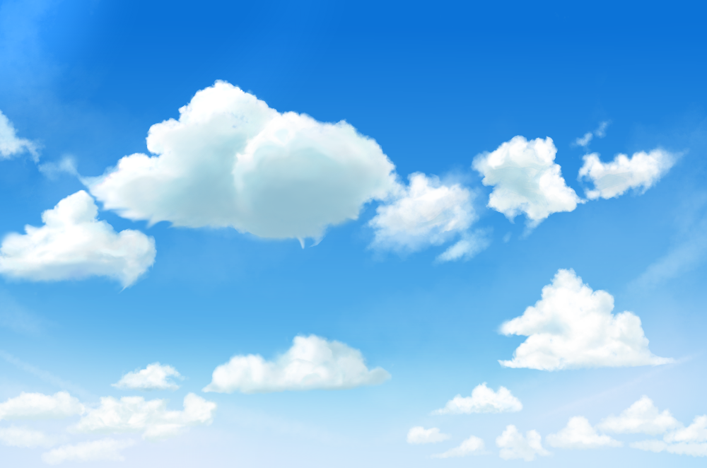 Learn How To Use The Oval Mop Brush To Create Fluffy Clouds 