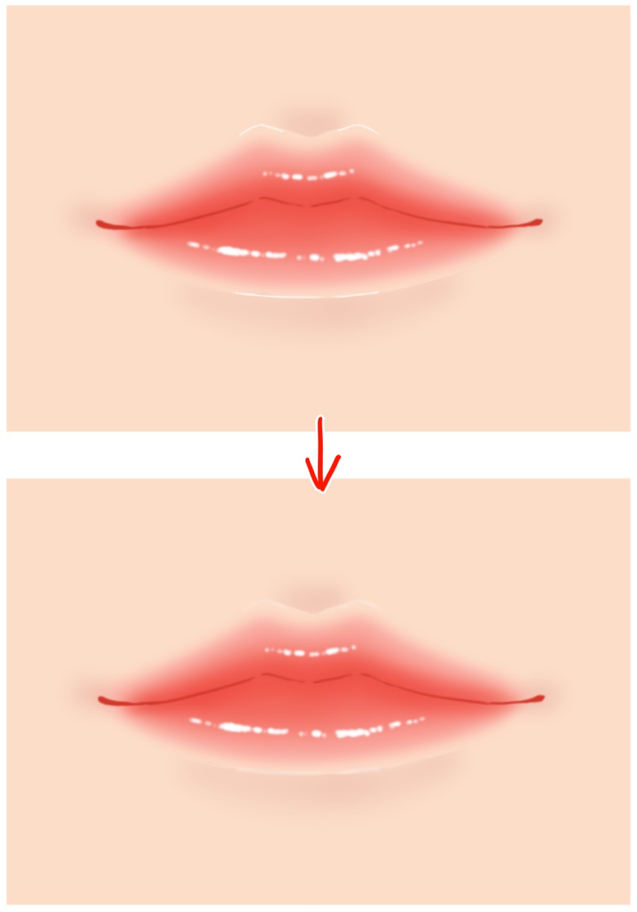Boceto de labios coreanos 
