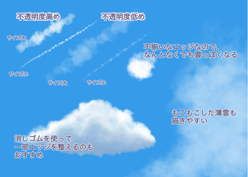 雲を描いてみよう 雲ブラシの種類と特徴 メディバンペイント Medibang Paint