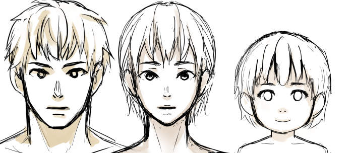 How to Draw the Head and Face – Anime-style Guideline Side View