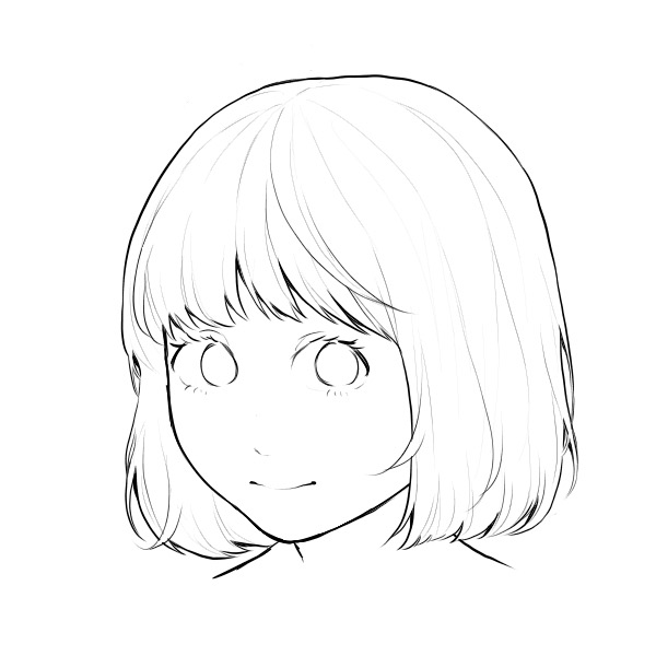 how to draw simple hair