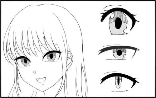 dicas como desenhar mangá: Tipos de olhos que você pode adicionar ao seu  desenho