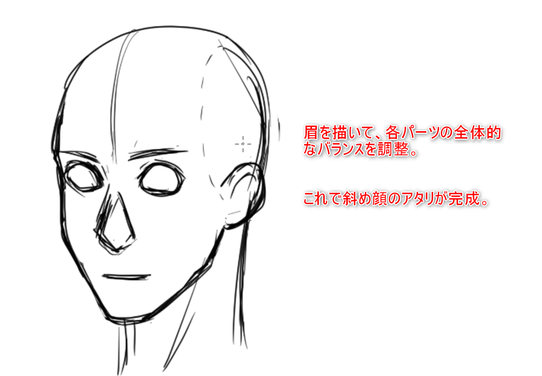 初心者向け 斜め顔の描き方 メディバンペイント Medibang Paint