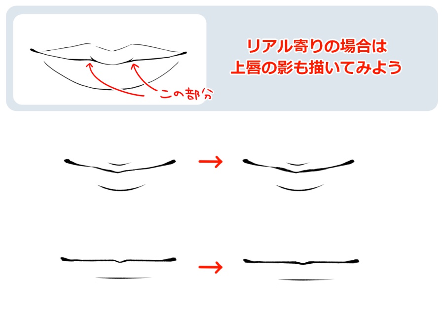 すぐにクオリティアップ 口を魅力的に描く簡単テクニック Medibang Paint 無料のイラスト マンガ制作ツール