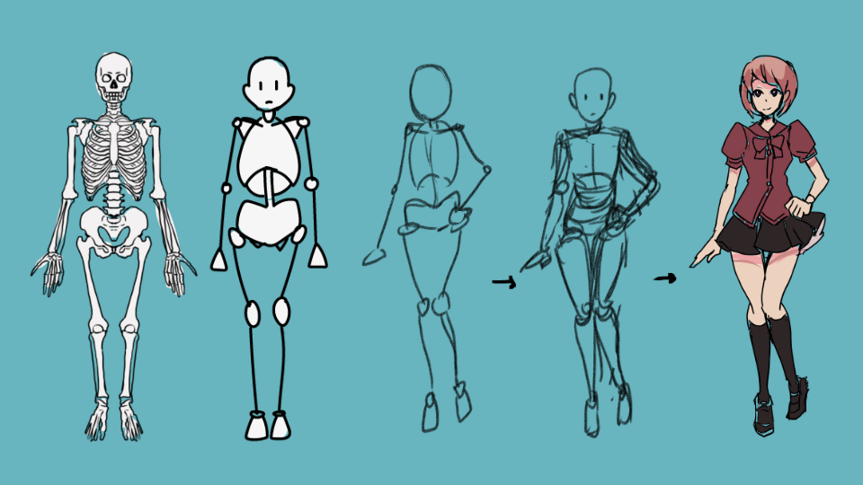  【For Beginner】How to Draw a Rough Sketch Body