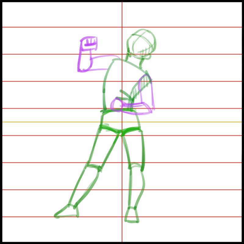 Trying to draw fight pose. What do you think about it (specially about arms  and legs)? : r/learntodraw