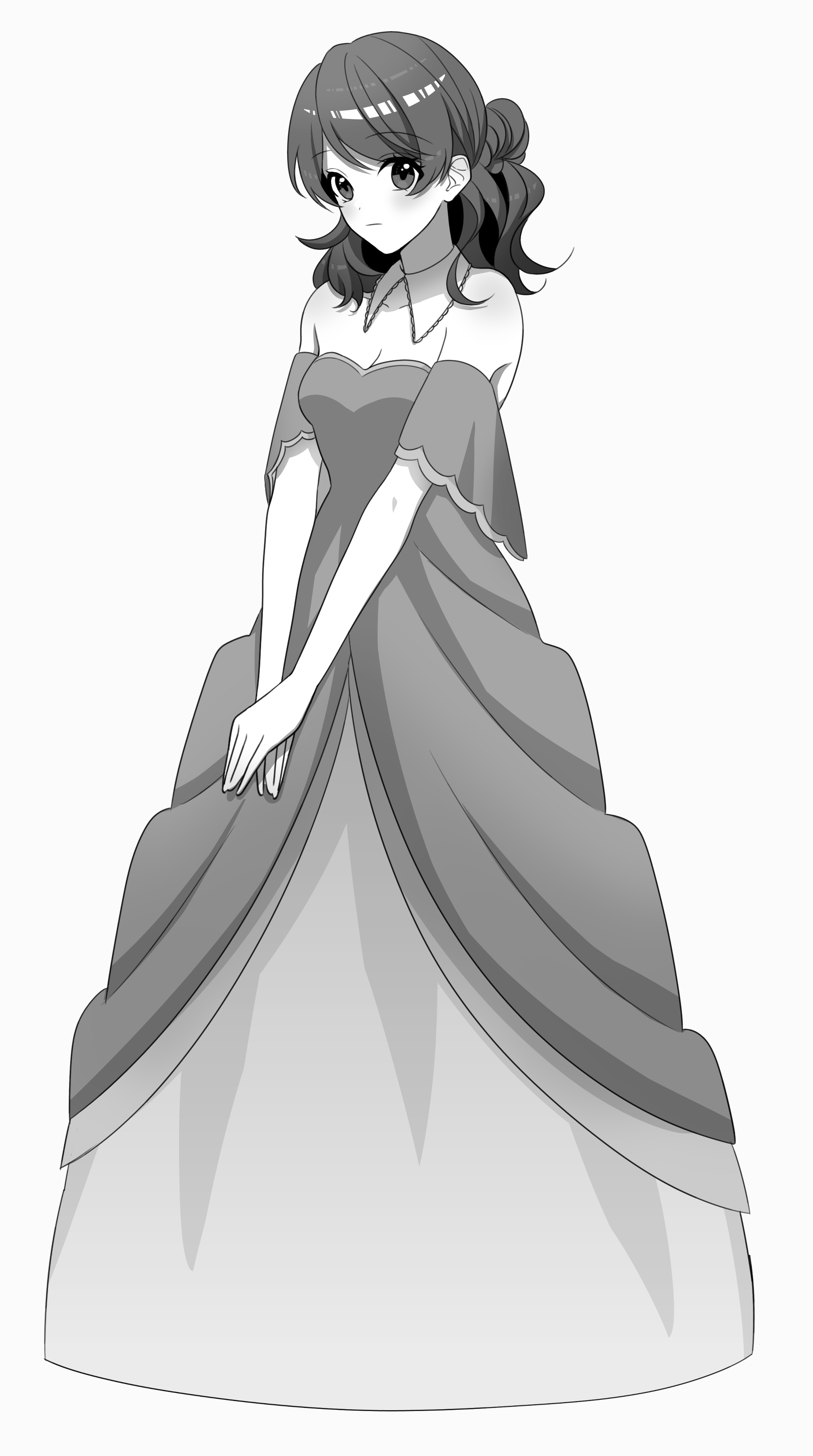 anime dress drawing