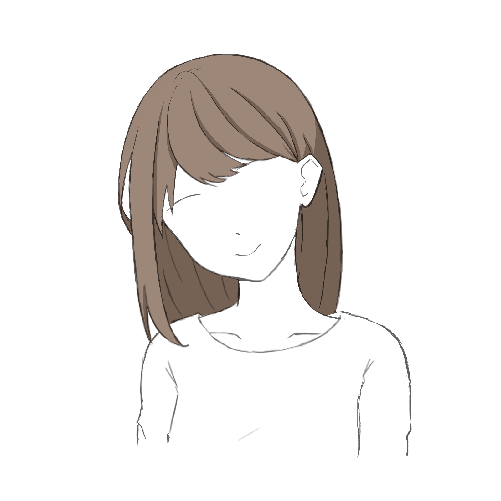 How to Draw Anime Girl Base With Hair 