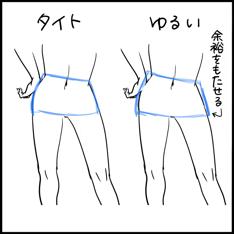 筒と台形で描くズボン パンツの描き方 Medibang Paint 無料のイラスト マンガ制作ツール