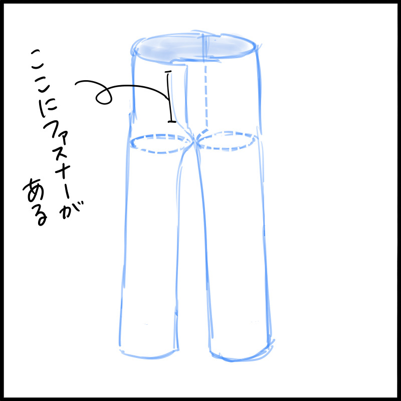 筒と台形で描くズボン パンツの描き方 メディバンペイント Medibang Paint