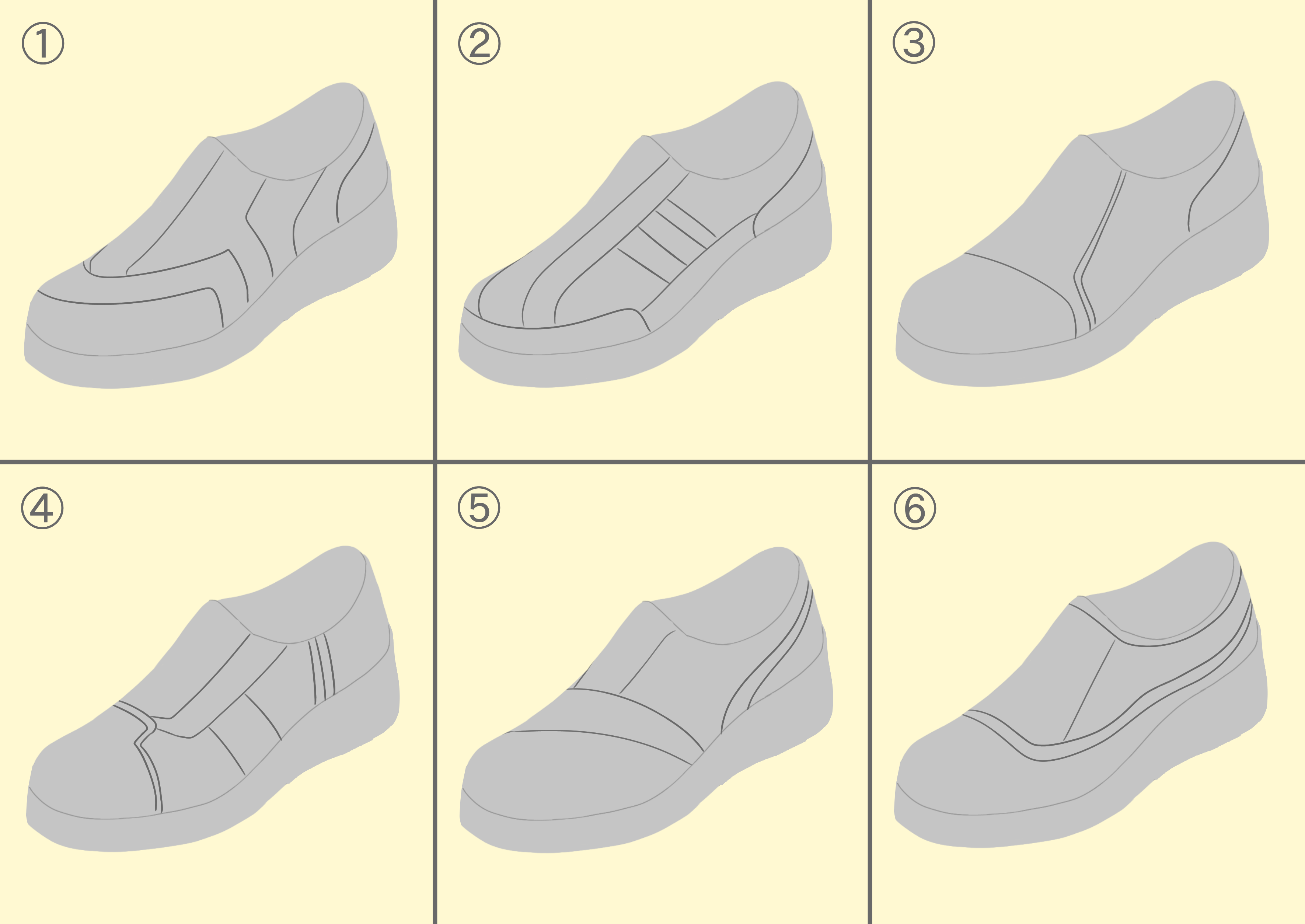 how to draw shoes step by step