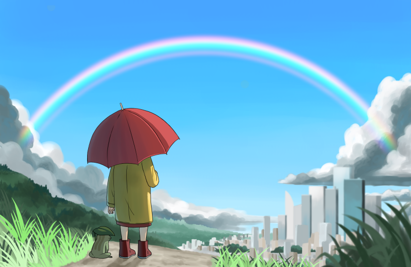 空に透き通った虹を描こう Medibang Paint 無料のイラスト マンガ制作ツール