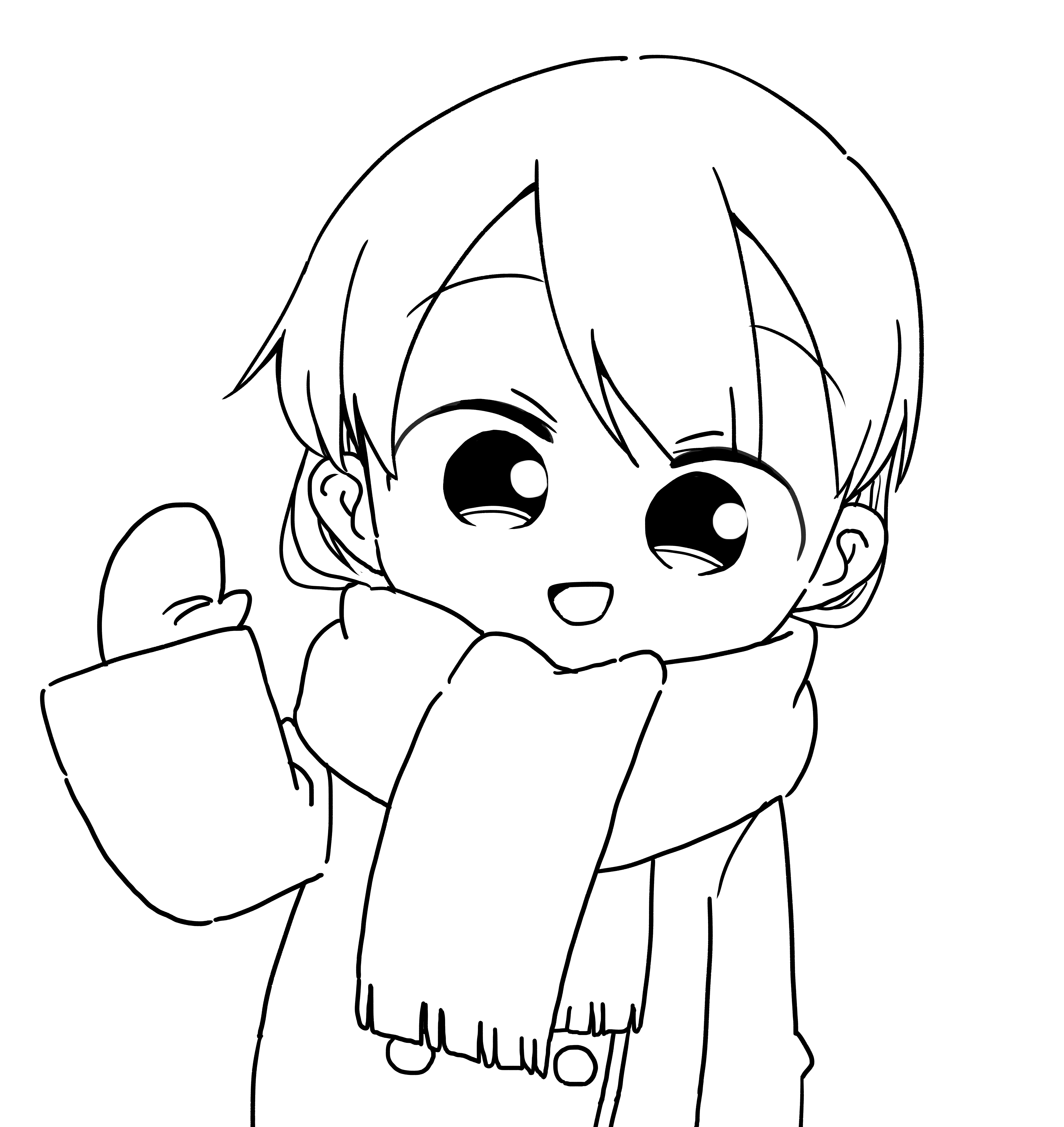 Update more than 68 anime scarf drawing best - in.cdgdbentre