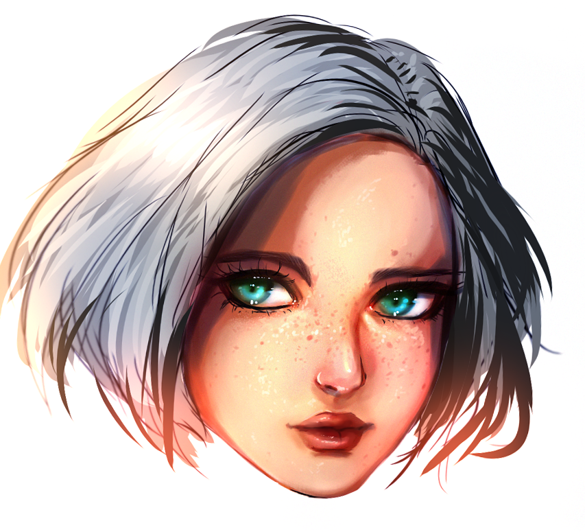 Color hair with the watercolor brush!  MediBang Paint - the free digital  painting and manga creation software