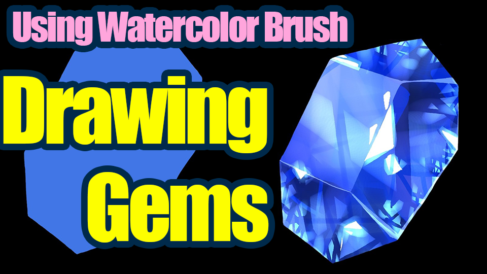 Gem No. 14, Gems, Gemstone, Diamond, Gem Painting, Gem, Watercolor