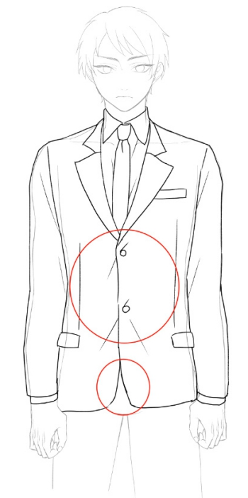 Sketch a young man in business suit suitable f Vector Image
