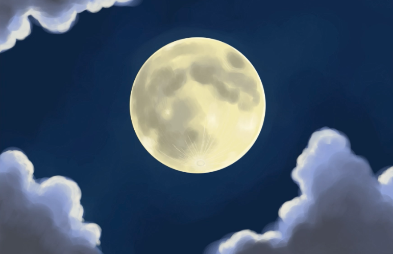 Dibujo de la luna llena