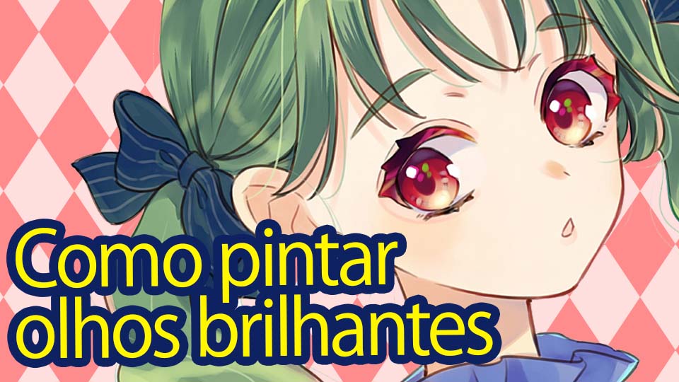 Rosto De Mangá Estilo Anime Colorido Com Olhos Brilhantes E