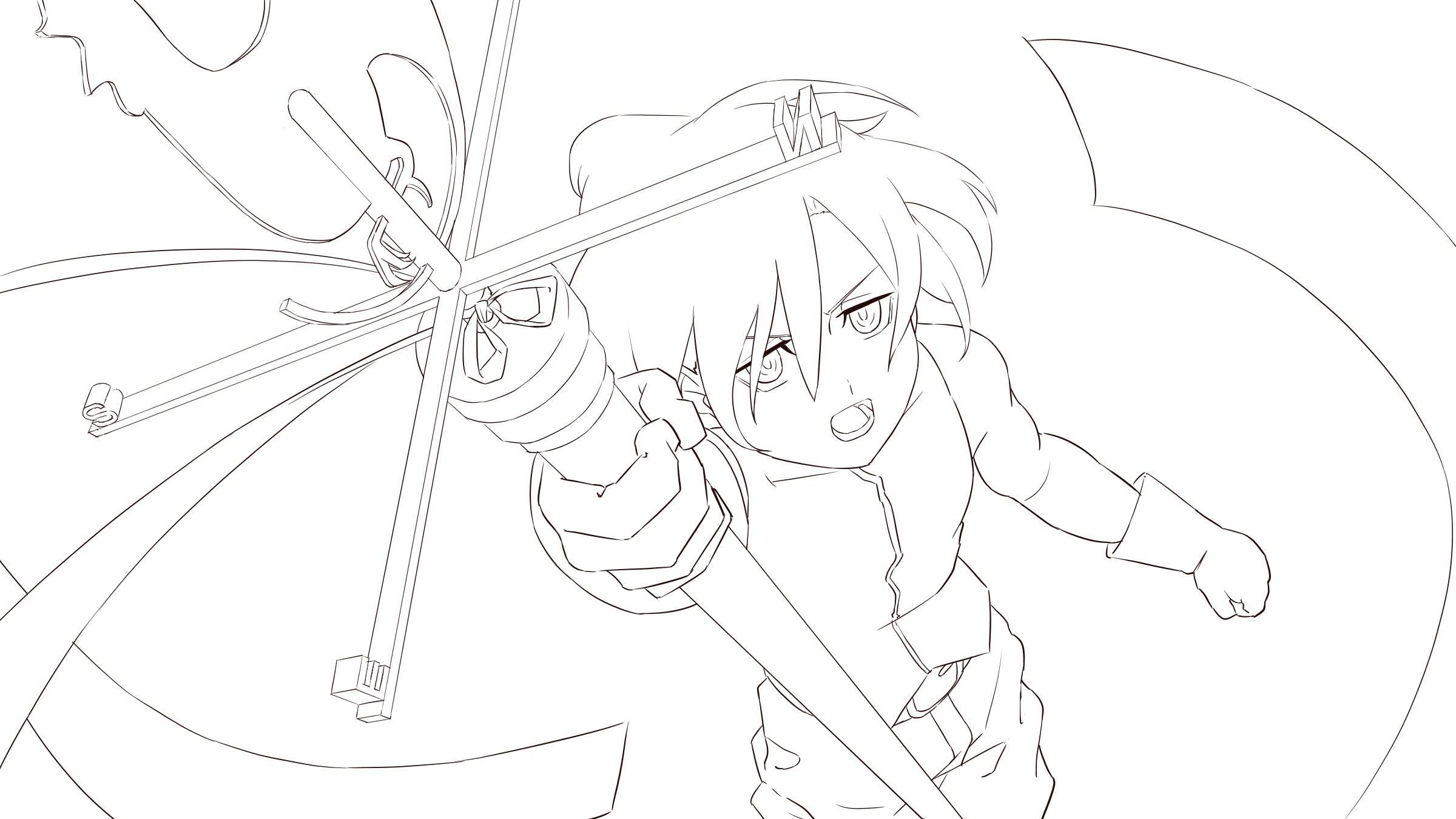 Para iniciantes】Poses com armas~Parte 2~【Making】 MediBang Paint - the free digital painting and manga creation software