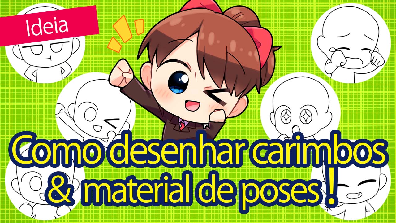 Desenho Cartoon Poses Exemplos de - Arte no Papel Online