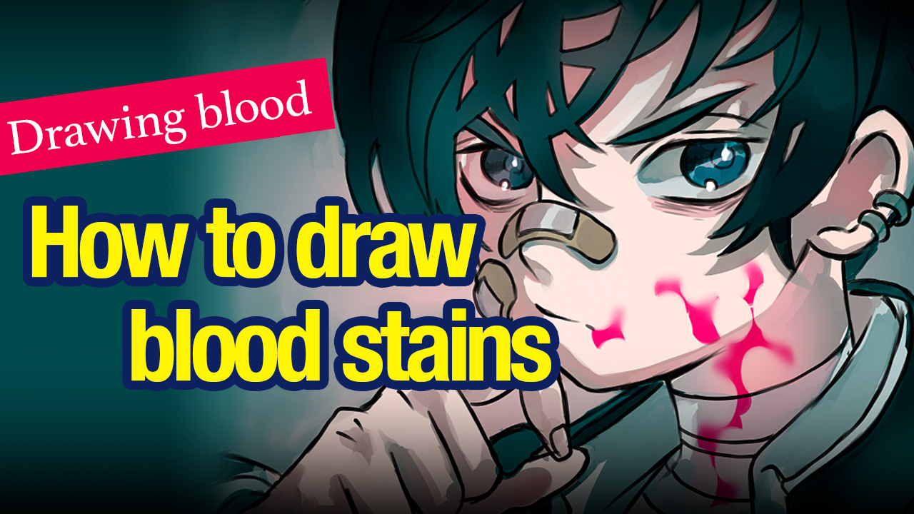 Drawing blood] How to draw blood stains  MediBang Paint - the free digital  painting and manga creation software