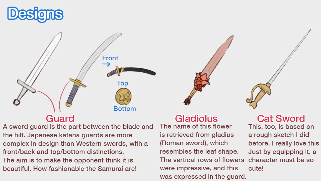 If you were to design your own sword with your element in it, what