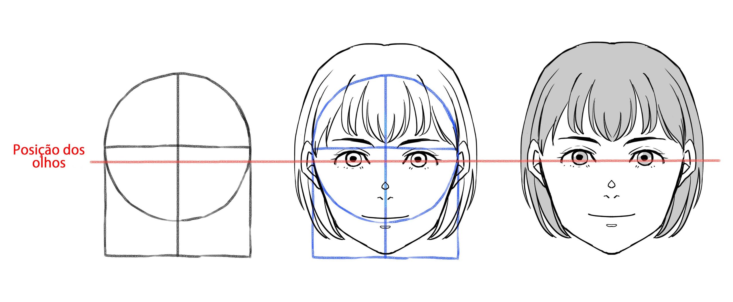 Como desenhar um rosto (Básico)  MediBang Paint - the free digital  painting and manga creation software